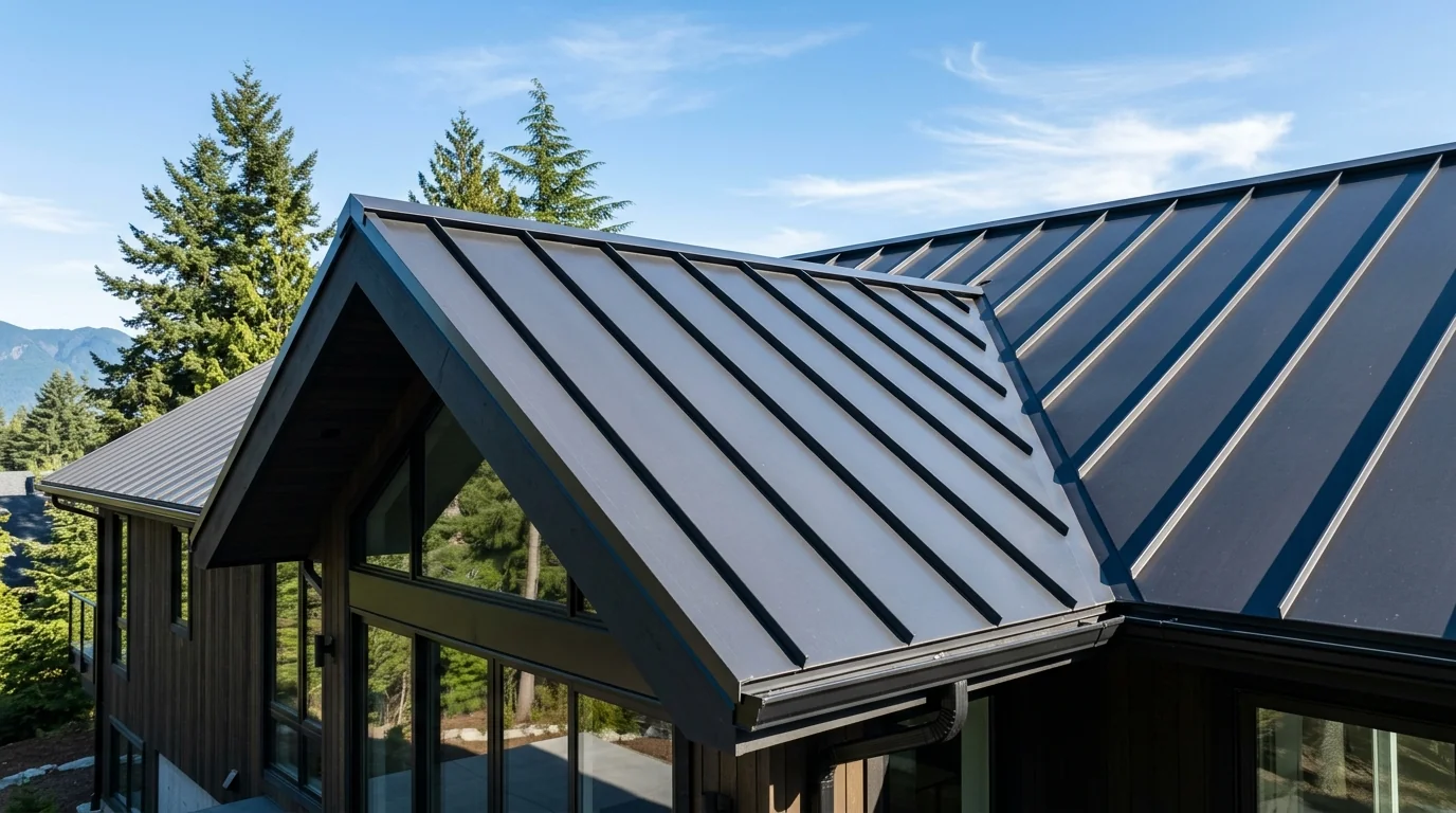 Standing Seam Metal roof installation