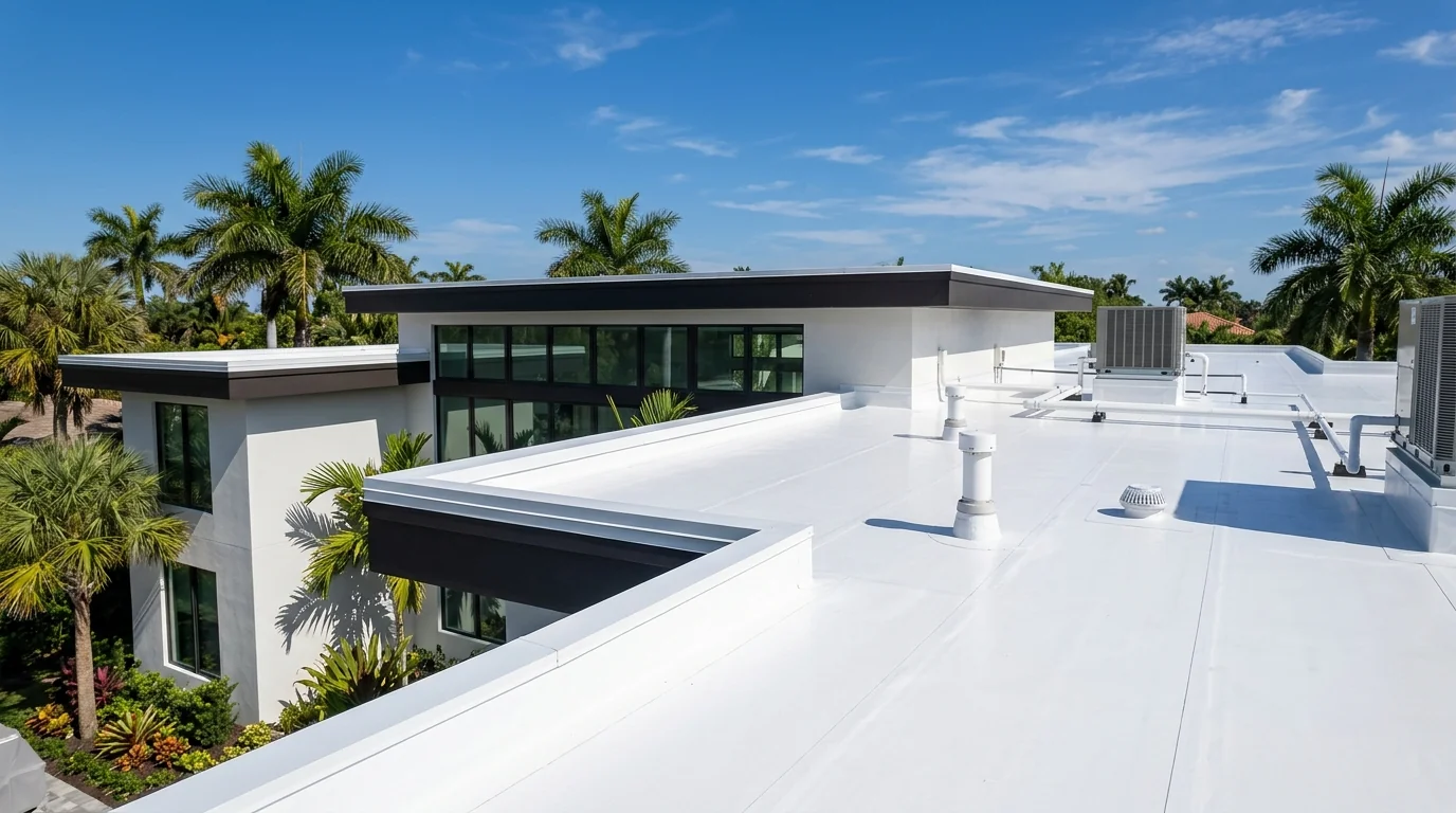 Flat and Low-Slope TPO roof installation