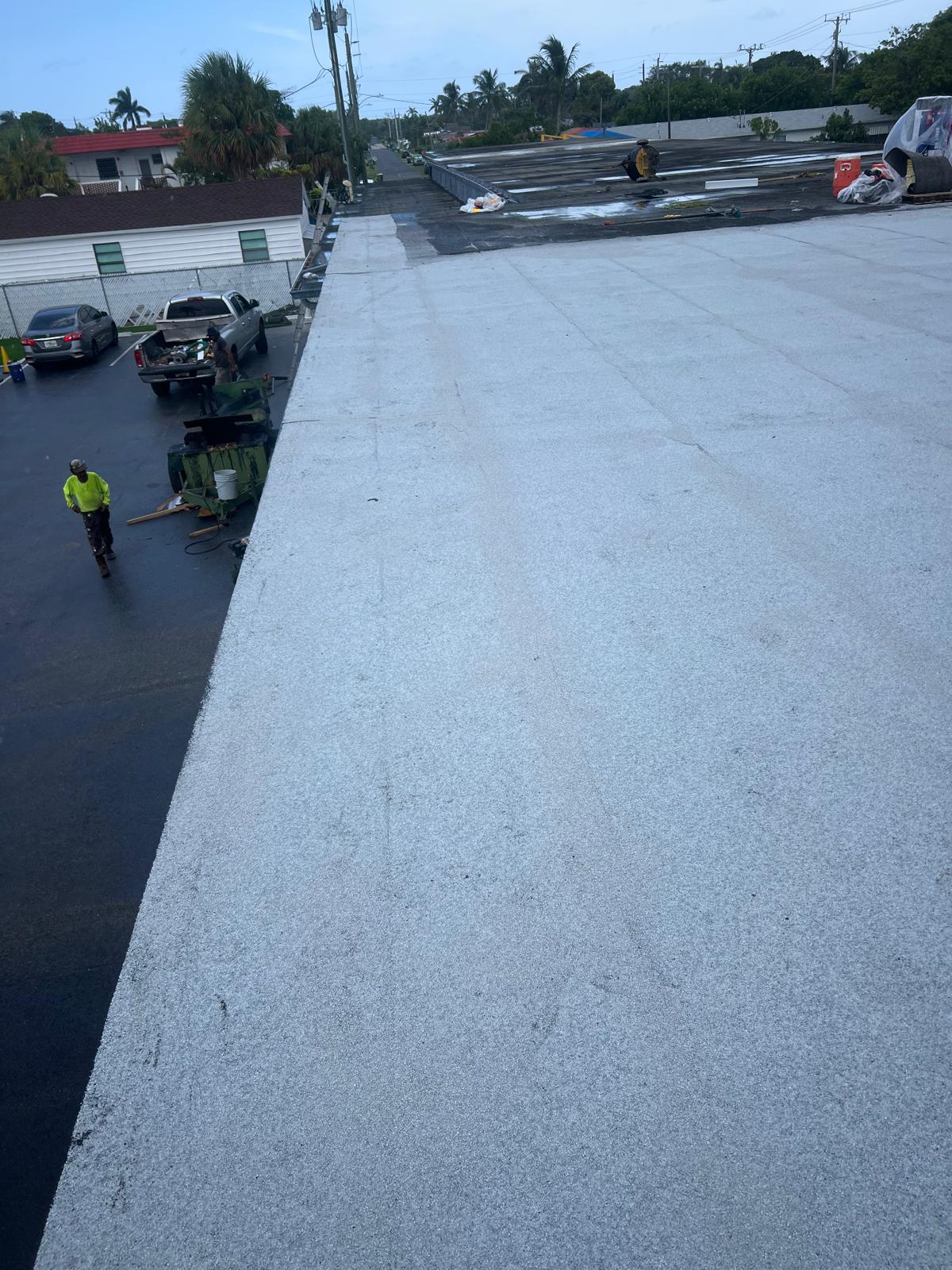 Commercial GAF Ruberoid Granule Cap-Sheet Application