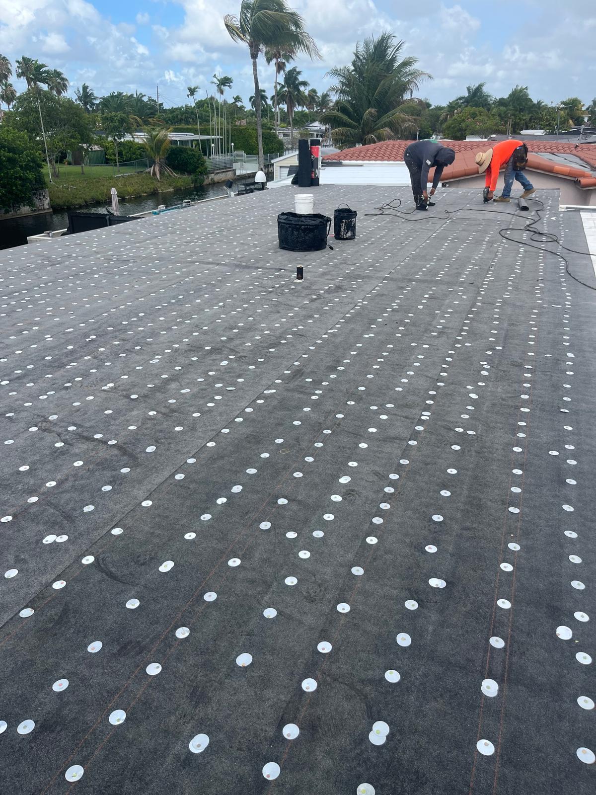 Mechanically Fastened Base Sheet with Tin Tags