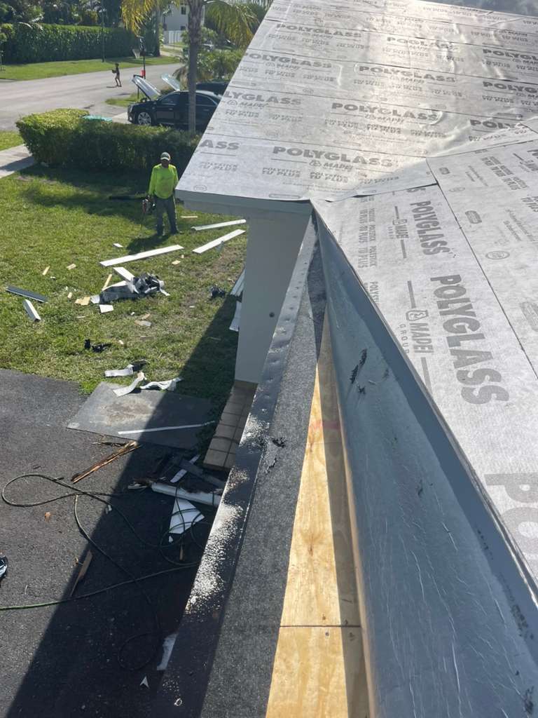 HVHZ Eave Metal Flashing & Polyglass Dry-In