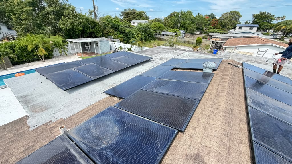 Solar Panel Array Installation on Shingle Roof