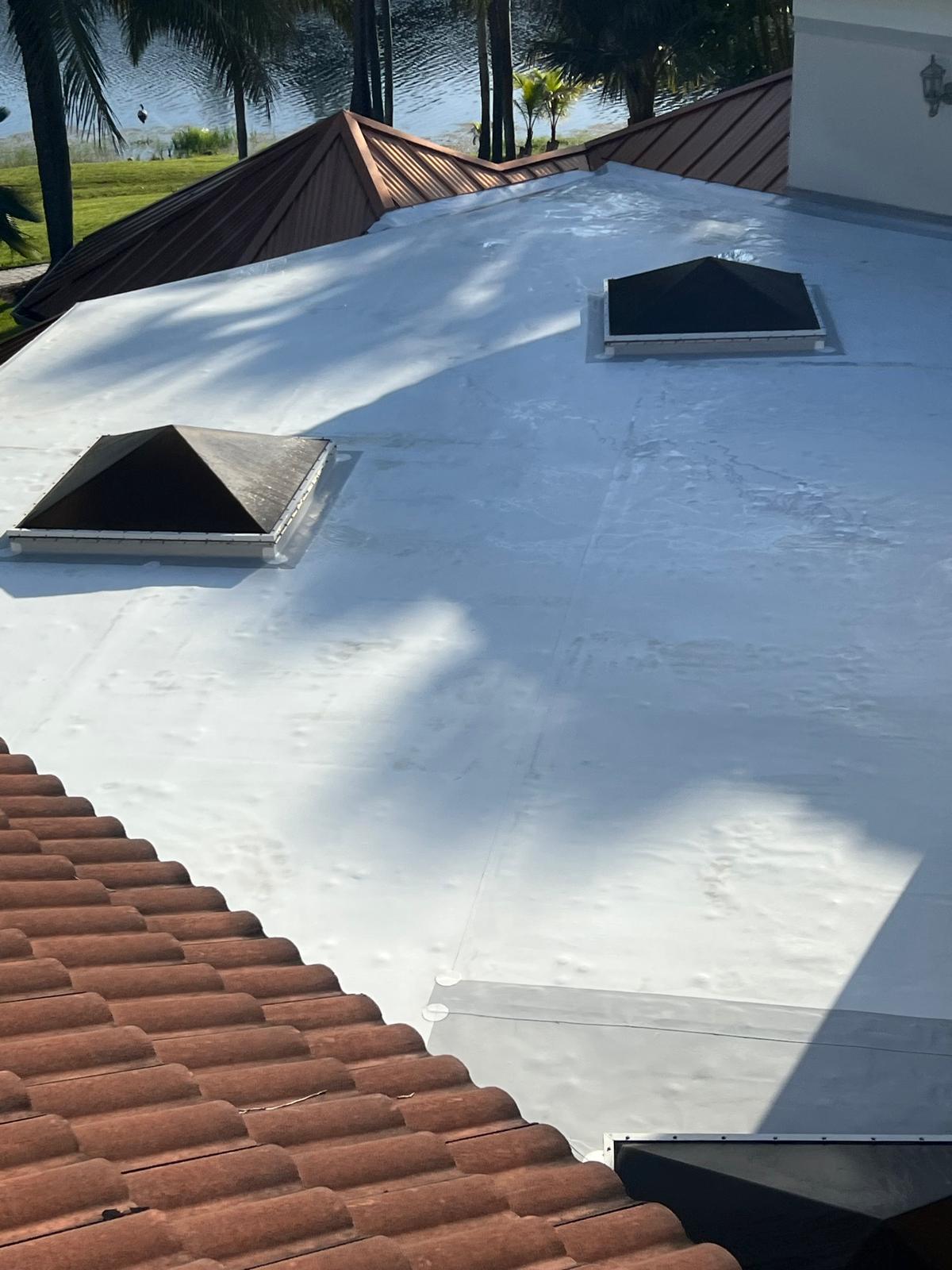 Residential TPO Flat Roof & Skylight Flashing Integration
