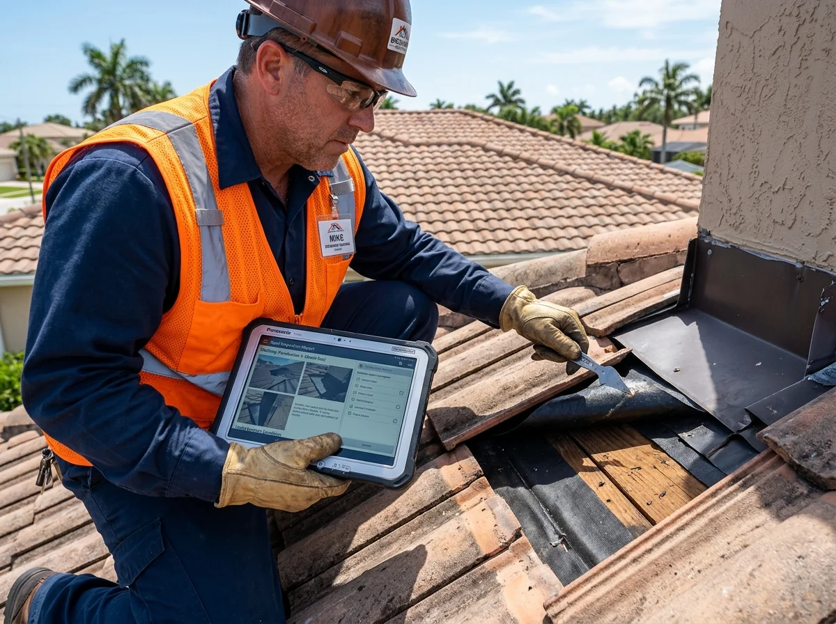 Precision roof inspection with digital diagnostic tablet