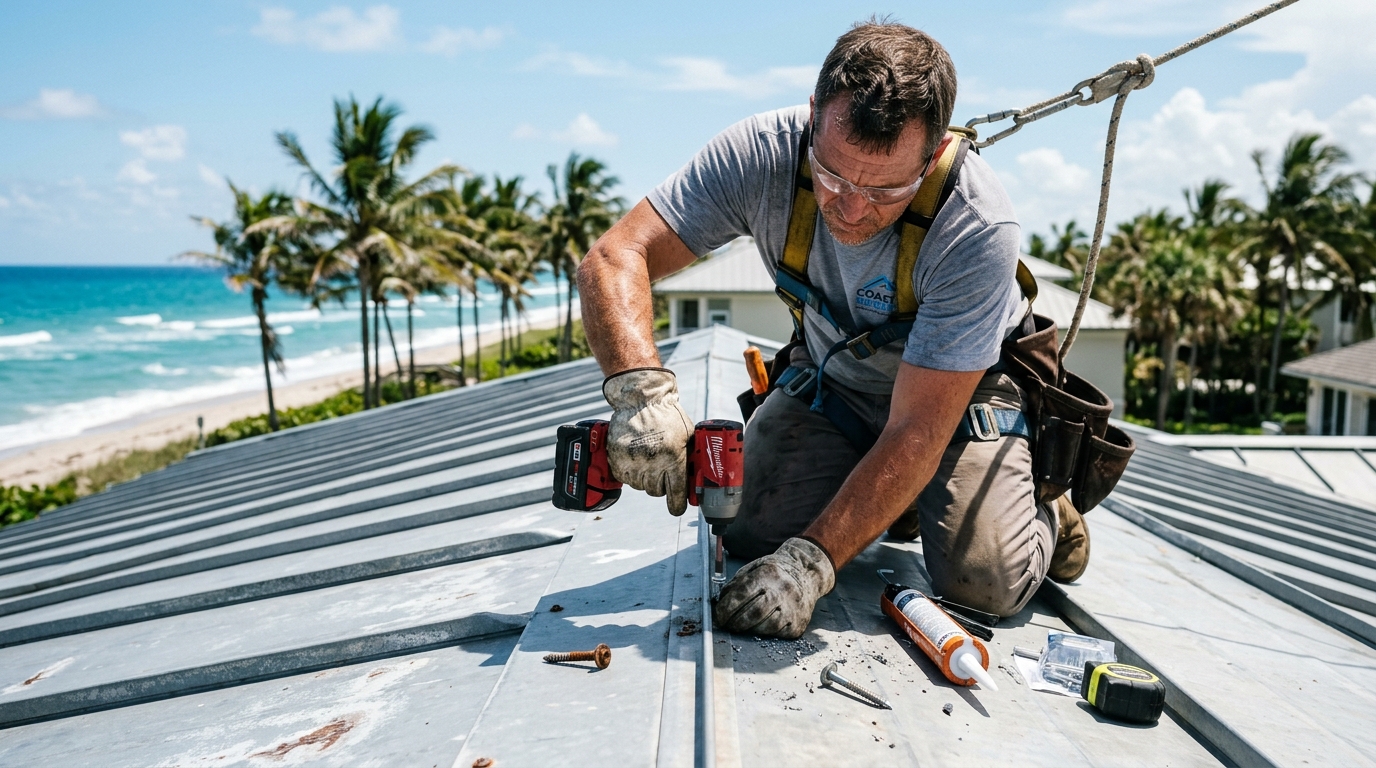 Standing Seam Metal Fasteners and Seams