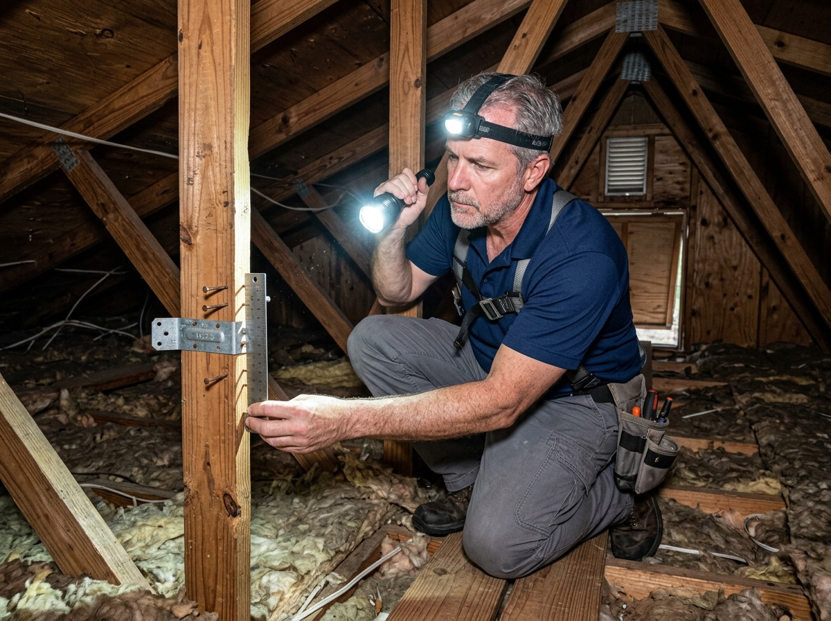 Attic Truss and Hurricane Clip Measurement