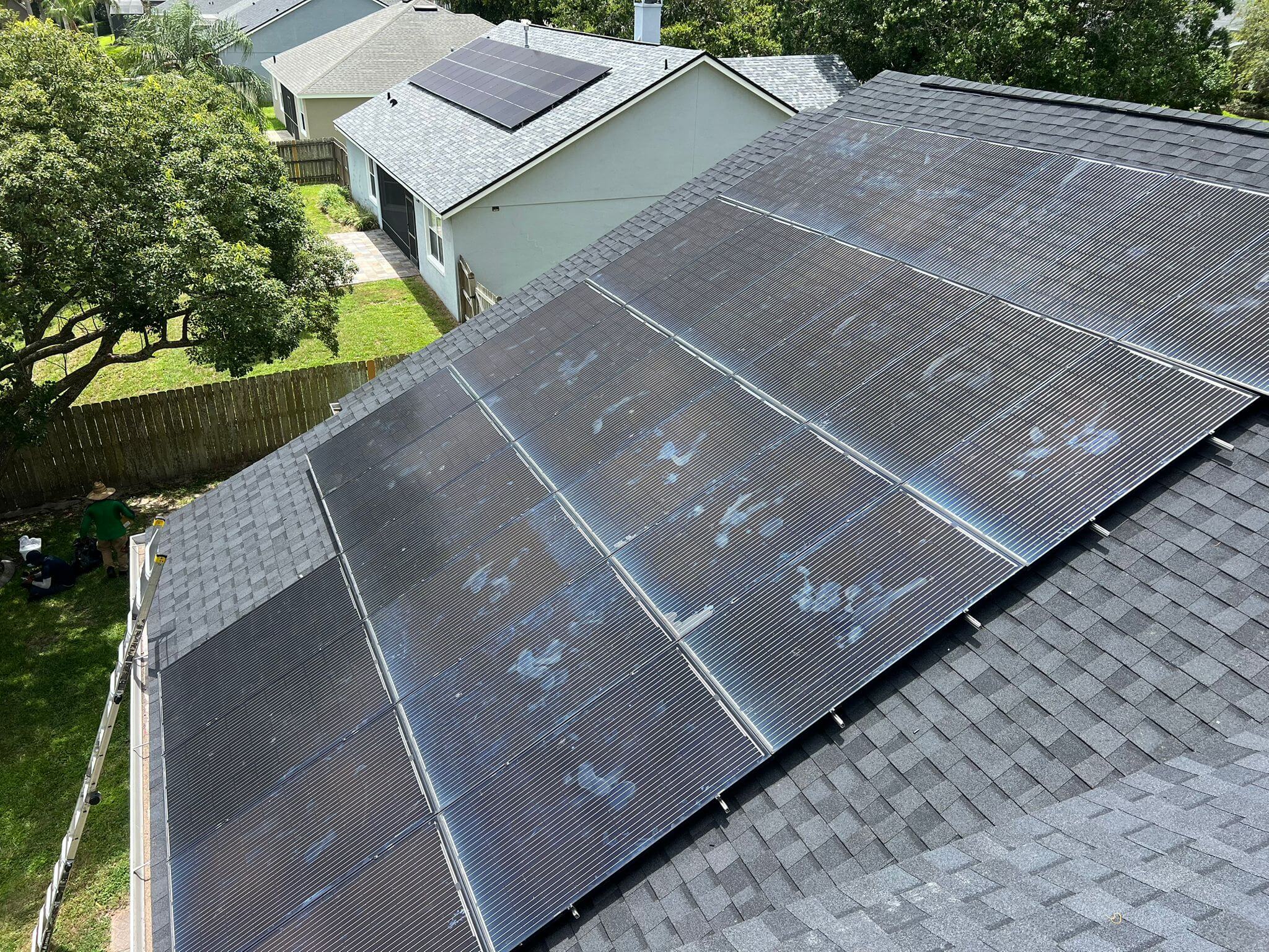 Solar Panels on Shingle Home in Plantation FL by Smart Roofing Company