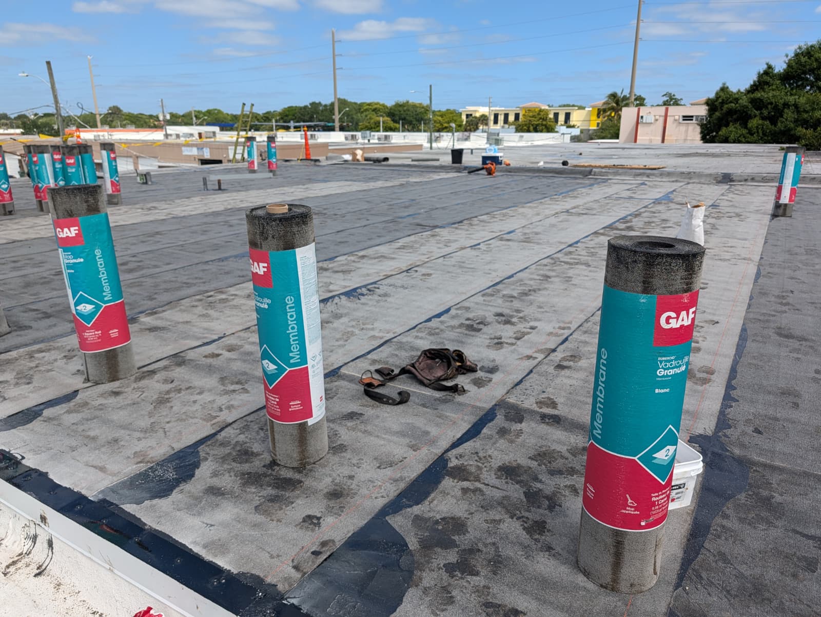 Commercial flat roof project completed by Smart Roofing Company in South Florida