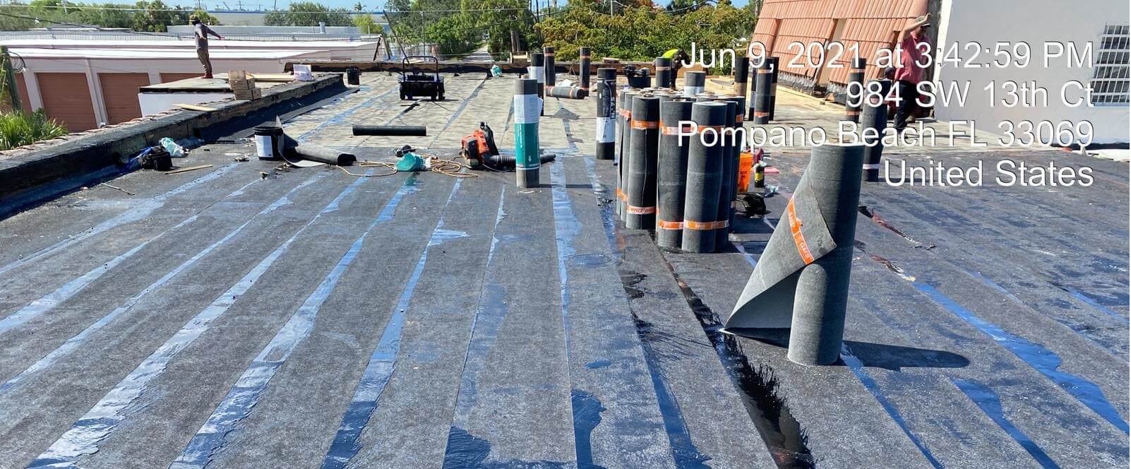 hot mop in progress roof fort lauderdale