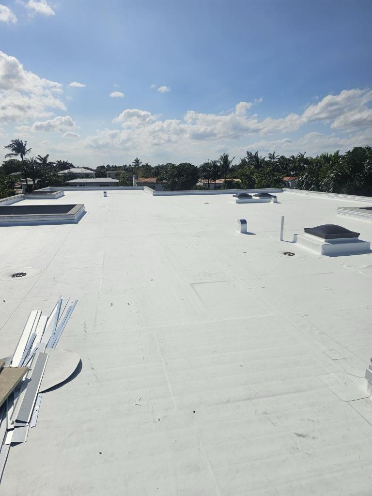 Completed TPO roof in Miami Beach